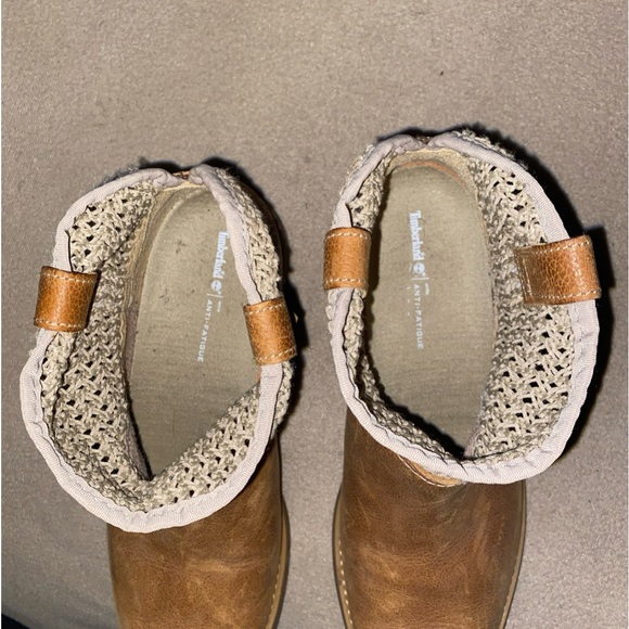 Timberland women’s leather anti fatigue ankle bootie bootbooties boot brown - Picture 12 of 13